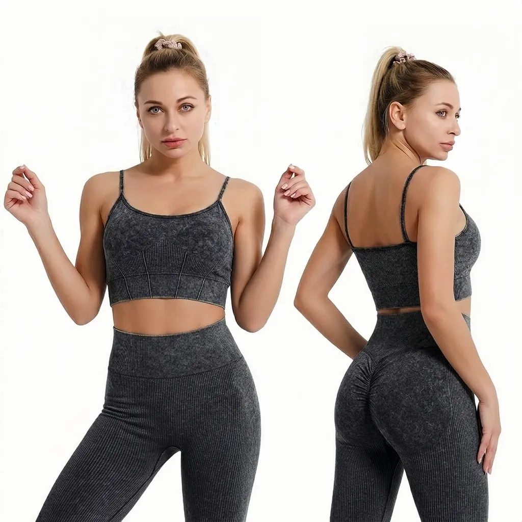 Legging high_waist+crop top set