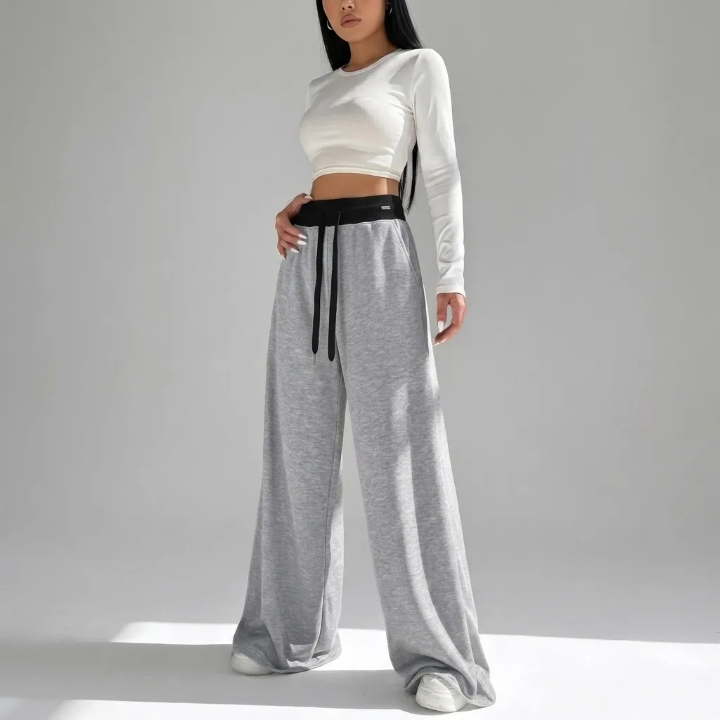 Oversized Wide-Leg Sweatpants