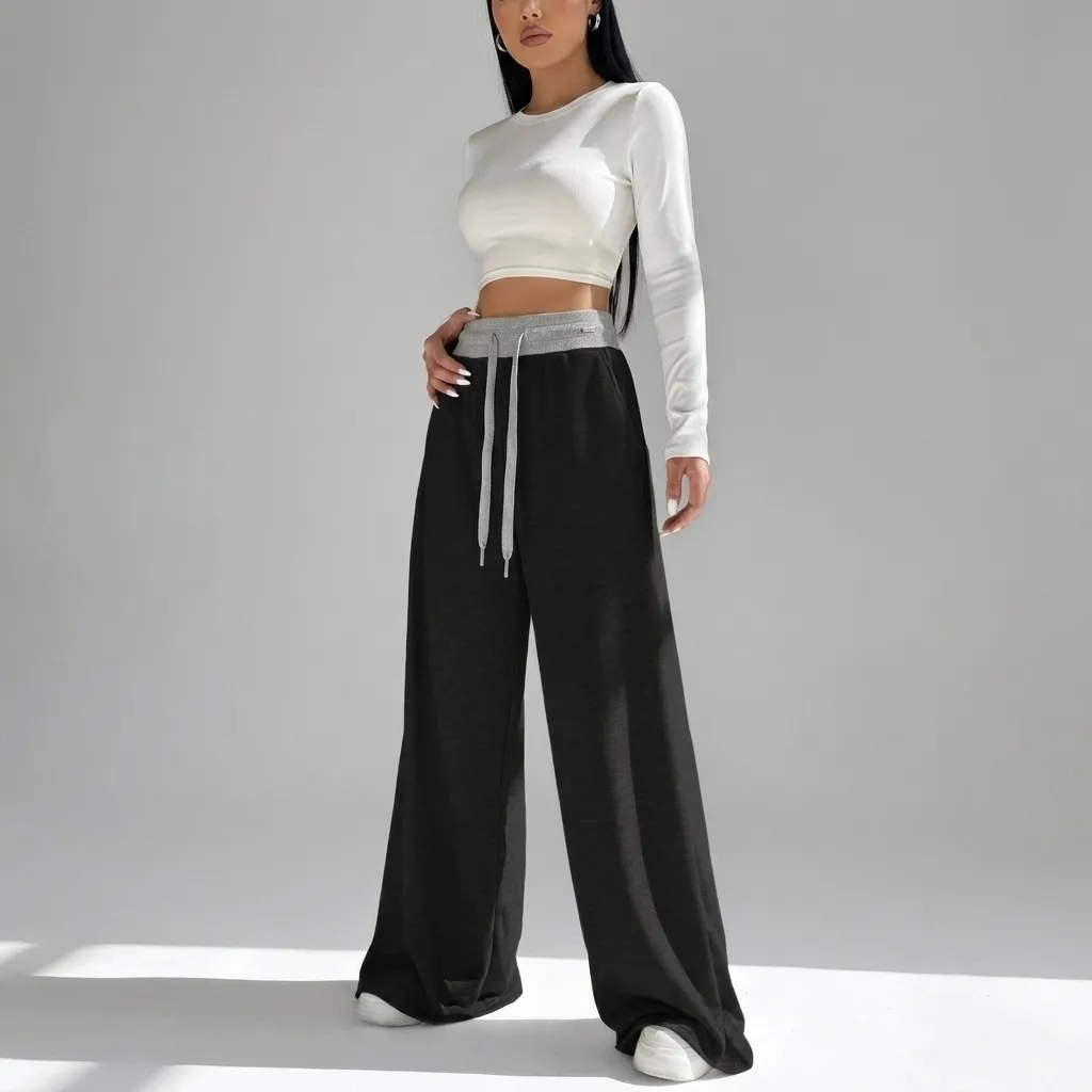 Oversized Wide-Leg Sweatpants