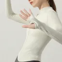 Seamless Long Sleeve Zip-Up Sports Jacket